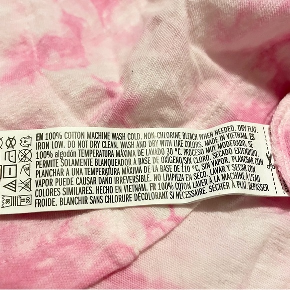 Forever 21 Women Pink Dyed Round Neck T-shirt Size Small Distressed - Picture 10 of 16